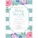 Lagoon Vintage Flower Baby Shower Invitations Image 6 of 6
